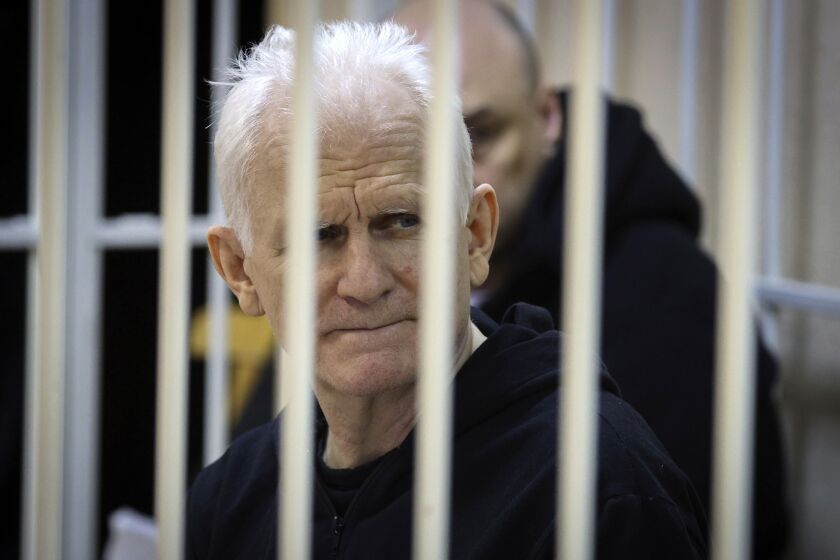 Ales Bialiatski, 60, and his colleagues have spent 21 months behind bars since their arrest.