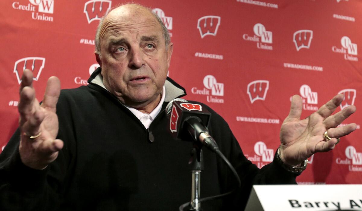 Wisconsin Athletic Director Barry Alvarez addressed the media on Wednesday to announce Gary Andersen was leaving for Oregon State. On Thursday, Alvarez said he'd coach the Badgers in their bowl game against Auburn.