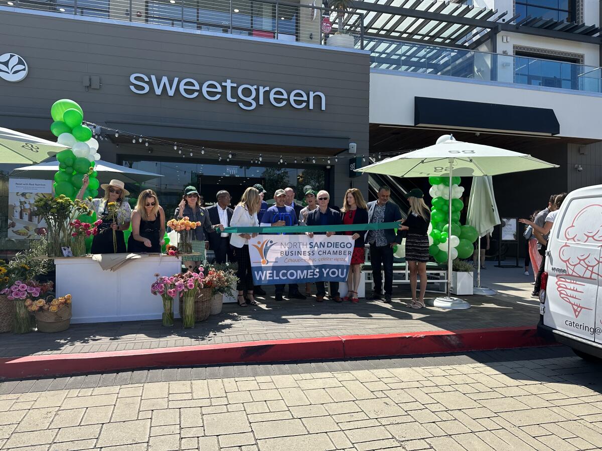 Sweetgreen celebrated its opening at Del Mar Highlands Town Center with a ribbon cutting.