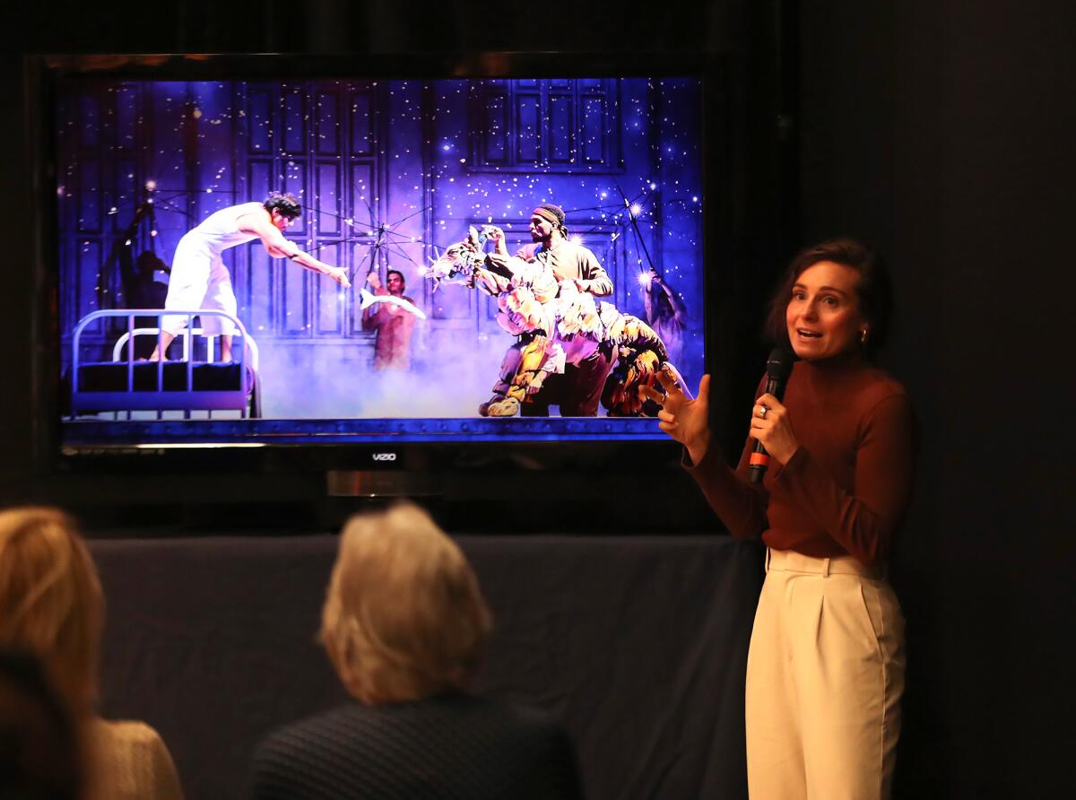 Movement director and puppeteer Betsy Rosen during a press conference for "Life of Pi."