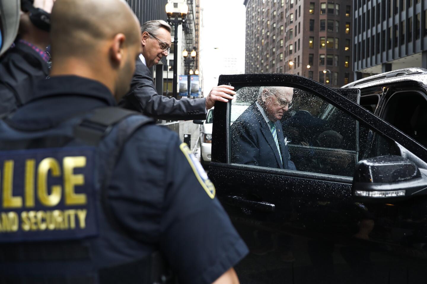 Ald. Ed Burke, 14th, departs the Dirksen U.S. Courthouse in Chicago on June 4, 2019 after being arraigned on multiple federal corruption charges.