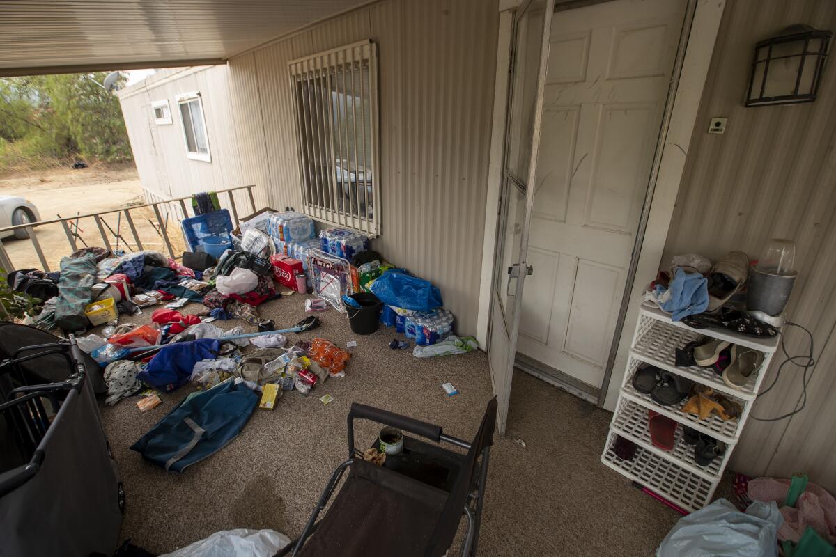 A view of the property at the illegal marijuana grow house.