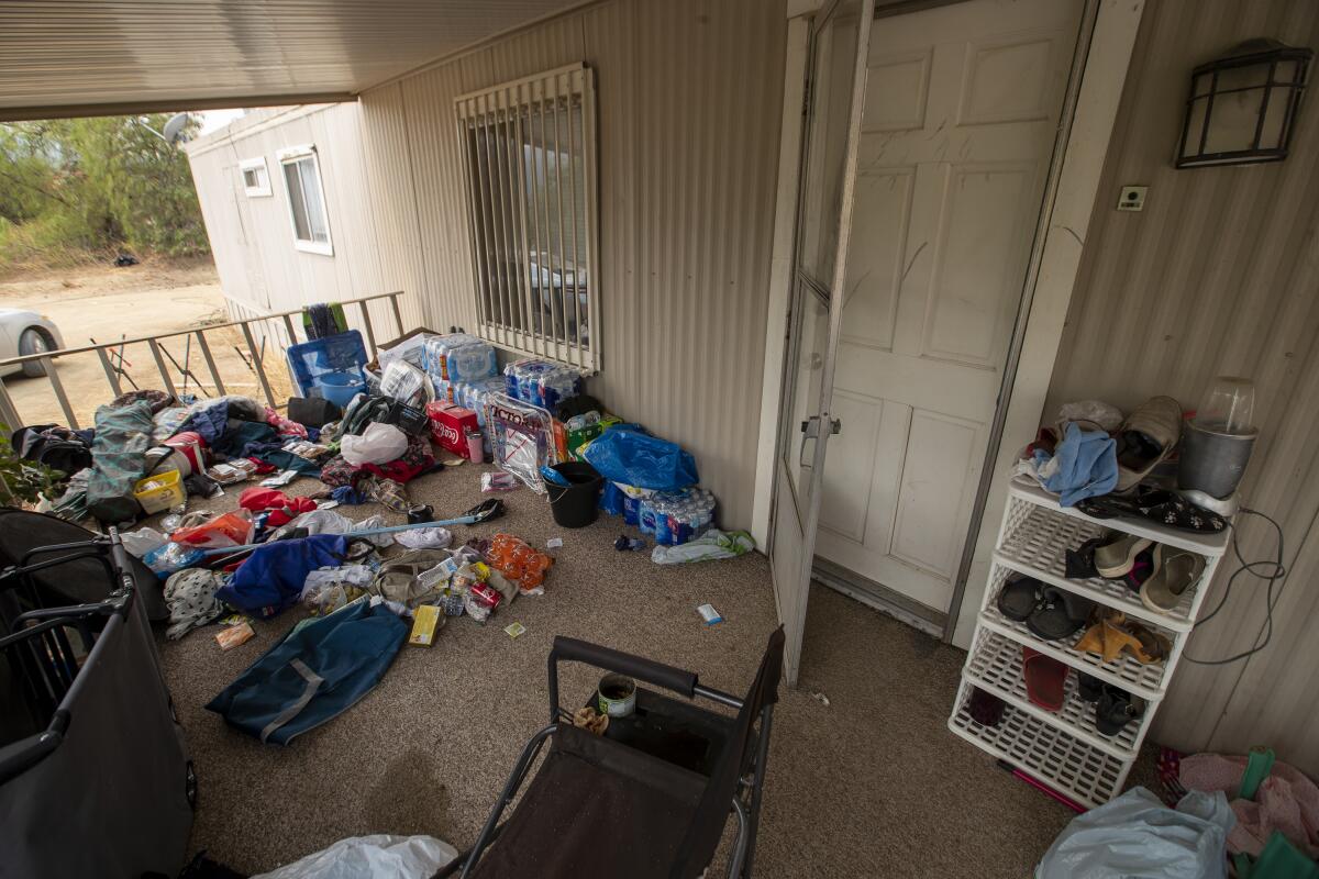 A view of the property at the illegal marijuana grow house. 