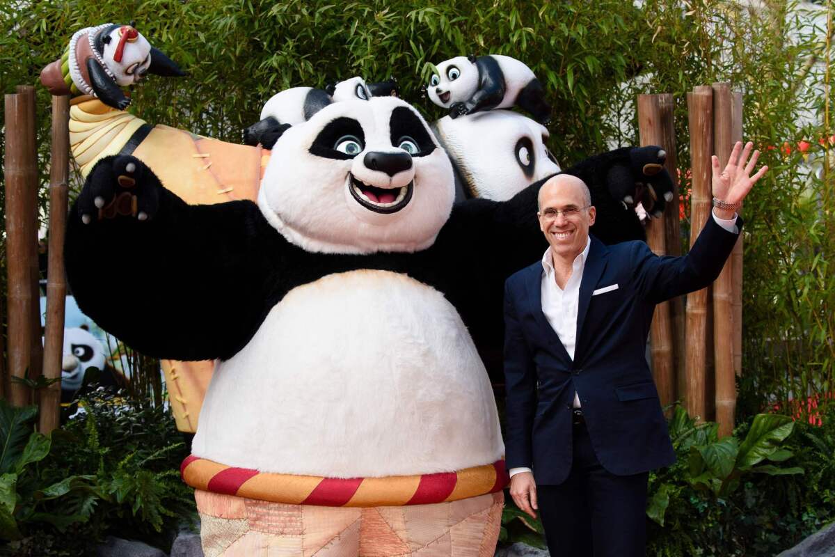 DreamWorks Animation Chief Executive Jeffrey Katzenberg appears at the European premiere of "Kung Fu Panda 3" in London.