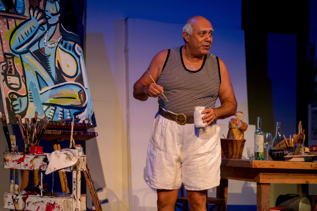Herbert Siguenza in New Village Arts' "A Weekend With Pablo Picasso."