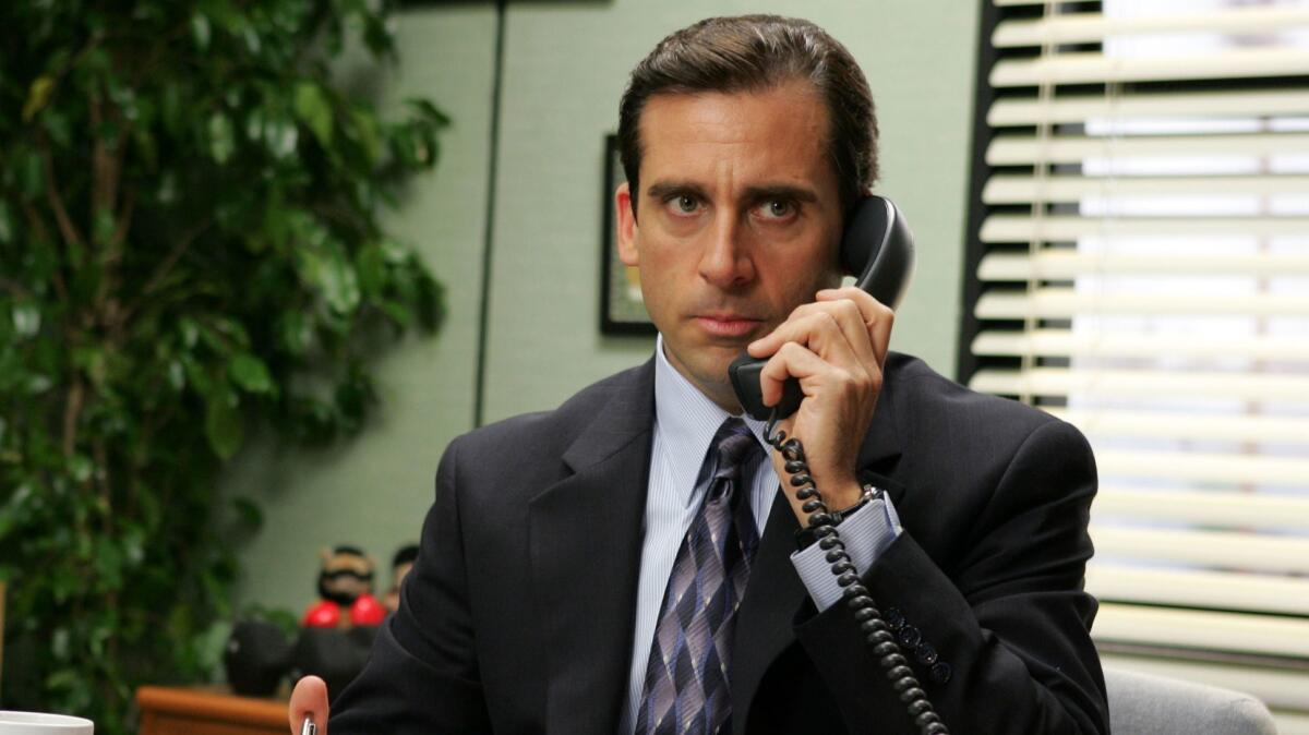 Steve Carell appears in this scene from the series "The Office," which could be joining NBCU's streaming service next year.