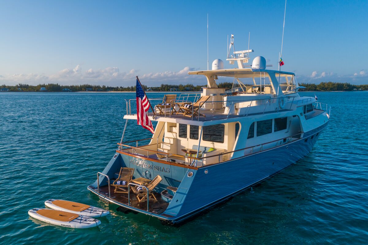 The Halcyon Seas yacht can be chartered for a variety of trips and events.