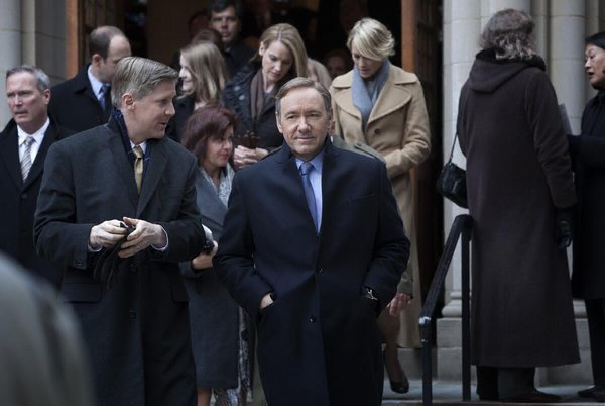 Kevin Spacey in a scene from Netflix's "House of Cards."