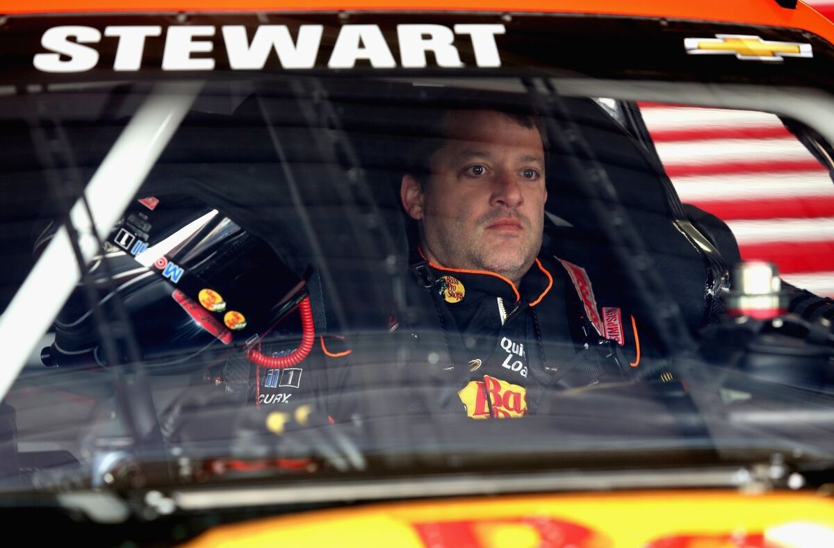 Tony Stewart will try to get his season on track at Talladega this weekend.