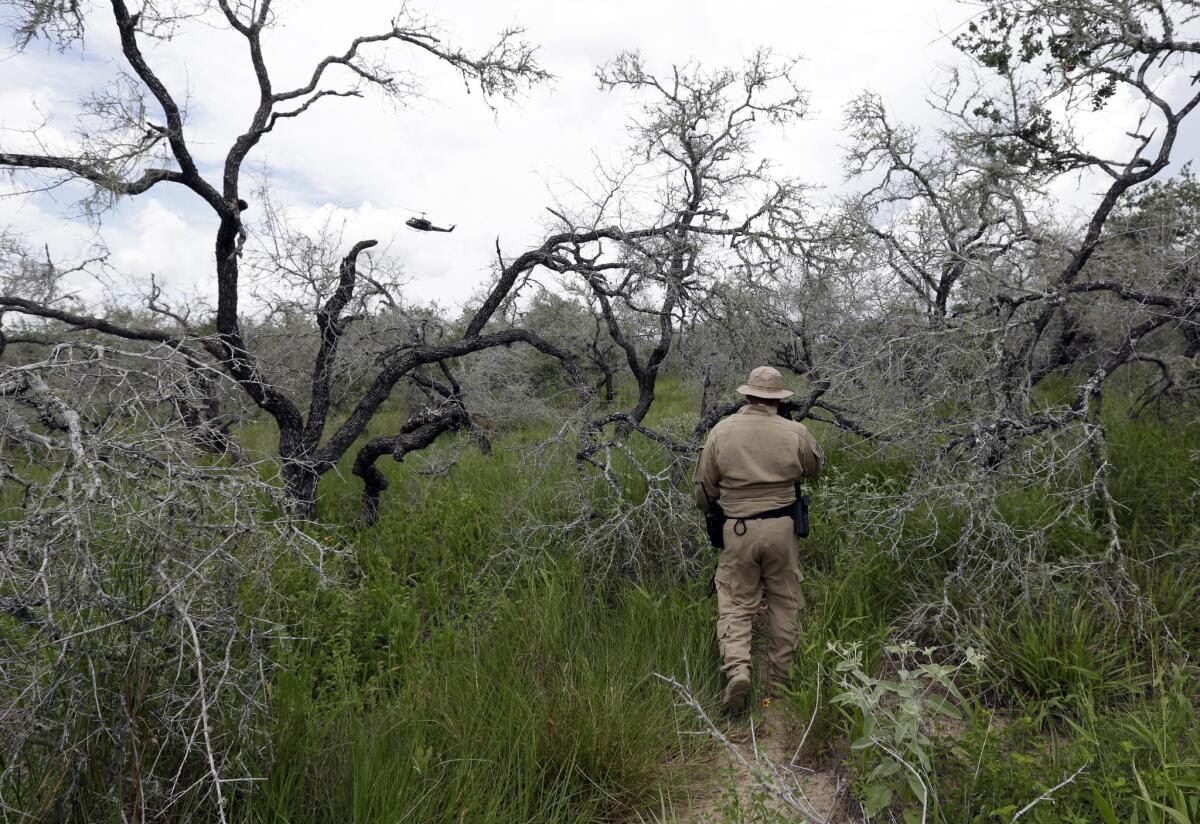 A U.S. Customs and Border Protection agent on patrol near the Texas-Mexico border this month.