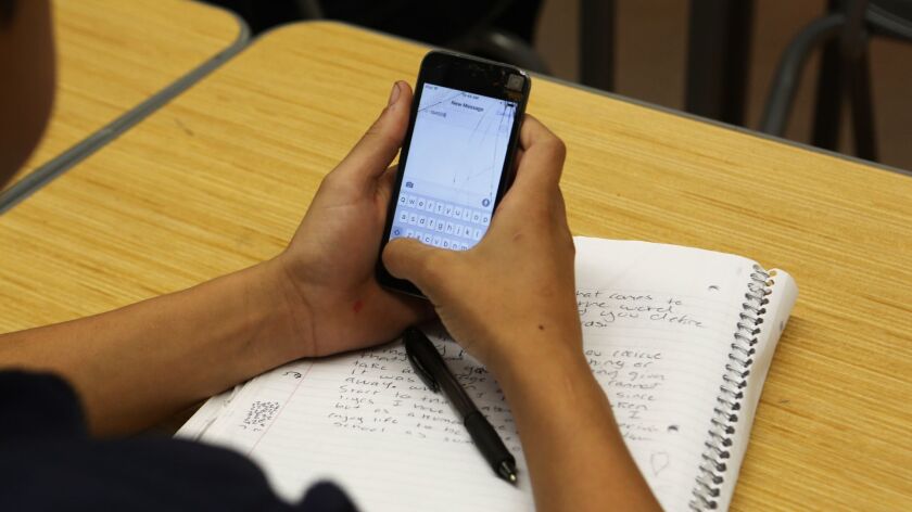 New legislation from Assemblyman Al Muratsuchi (D-Torrance) would require school boards to adopt policies that limit or prohibit the use of cellphones on school grounds.