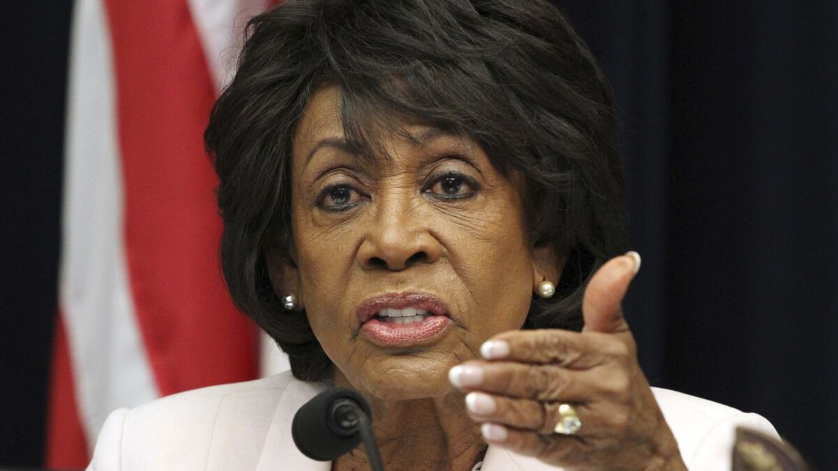 Rep. Maxine Waters' district office was evacuated after someone saw a suspicious package.