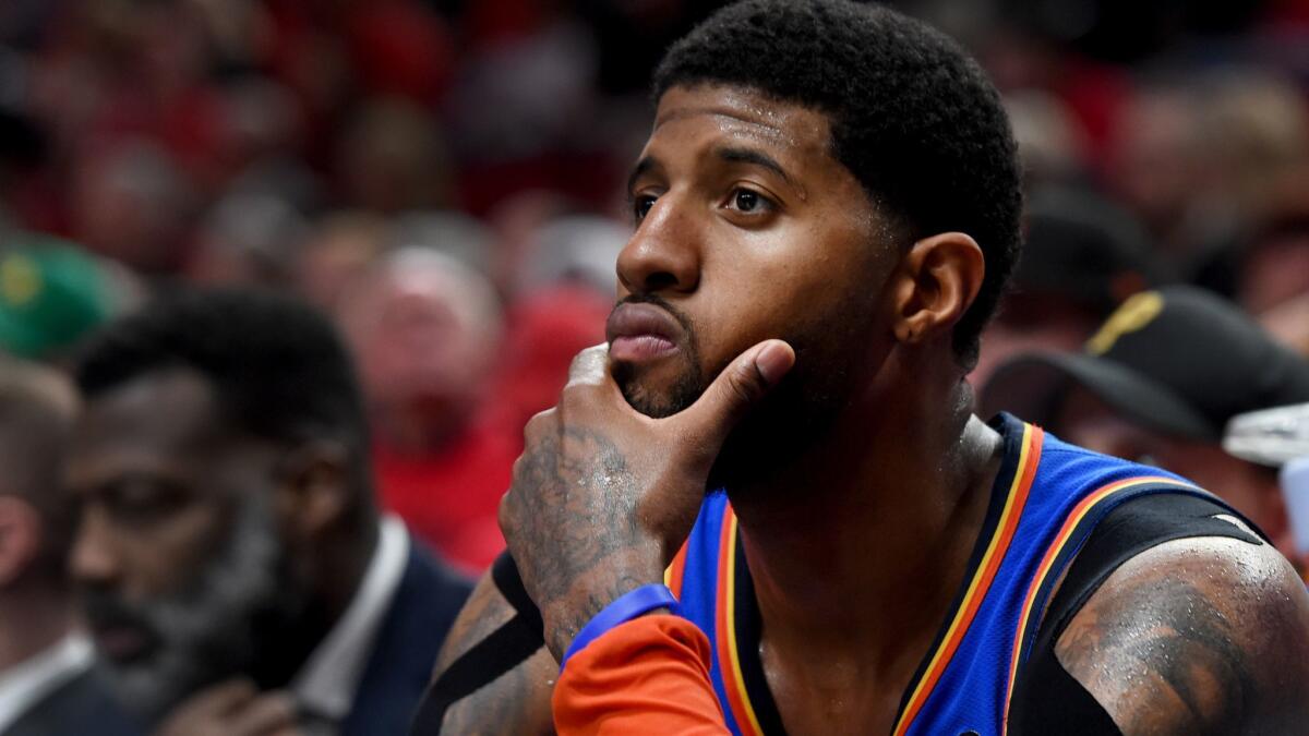Paul George, a native of Palmdale, will join forces with Kawhi Leonard on the Clippers next season.