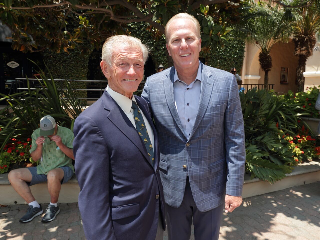 Del Mar Thoroughbred Club CEO Joe Harper with former San Diego Mayor Kevin Faulconer