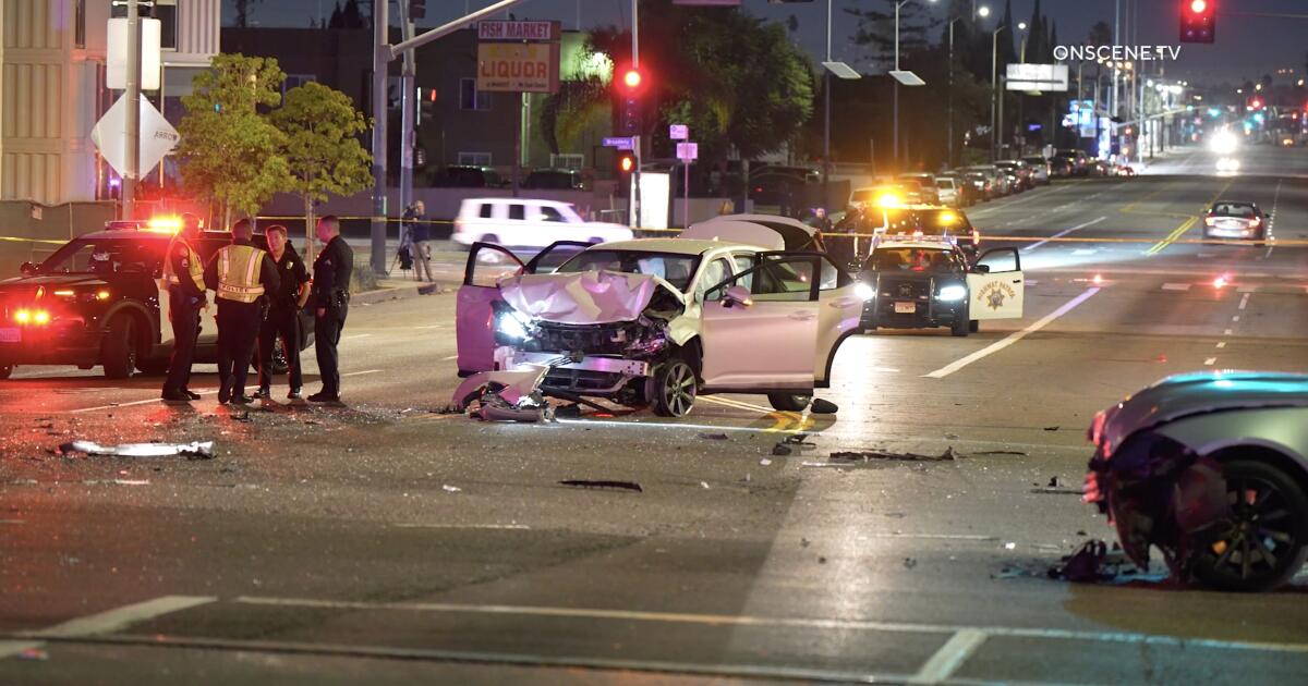 南洛杉矶警方追捕结束于致命车祸