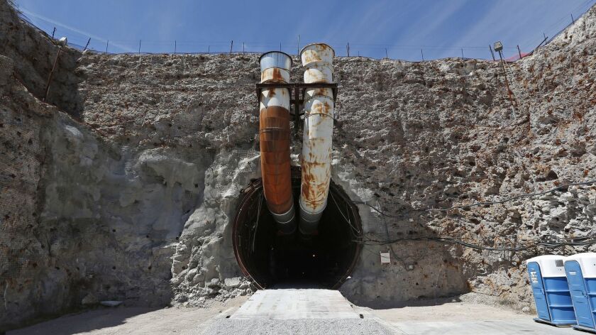 The south portal of the proposed Yucca Mountain nuclear waste dump near Mercury, Nev. on April 9, 2015.