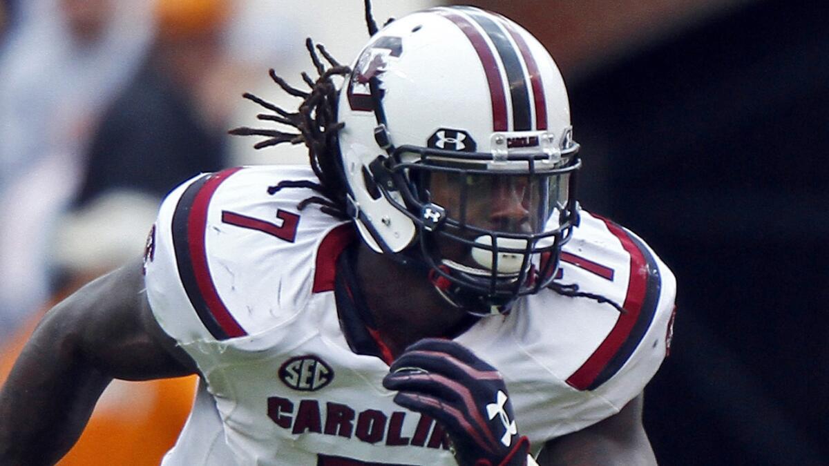 South Carolina defensive end Jadeveon Clowney is on at least one reporter's list for top pick in the 2014 NFL draft.