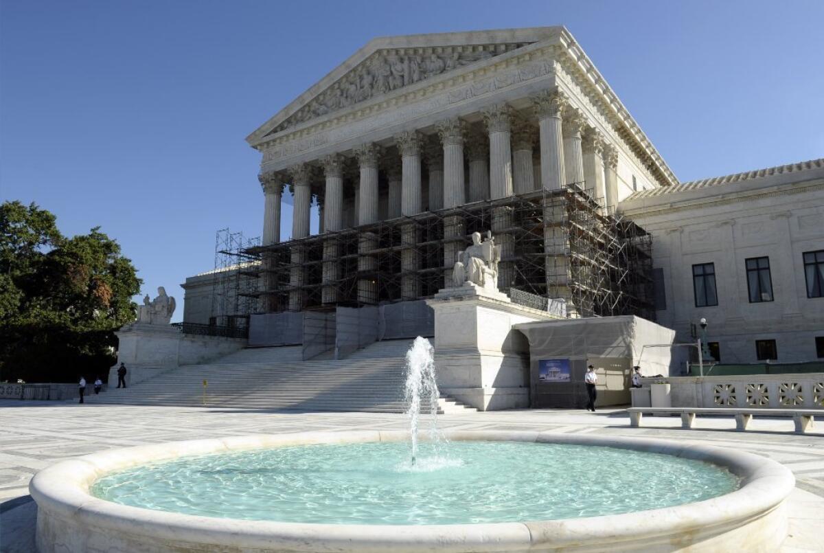 The U.S. Supreme Court building in Washington is seen last October. A sneaked video of a recent oral argument has once again spotlighted the justices' aversion to having their proceedings televised.