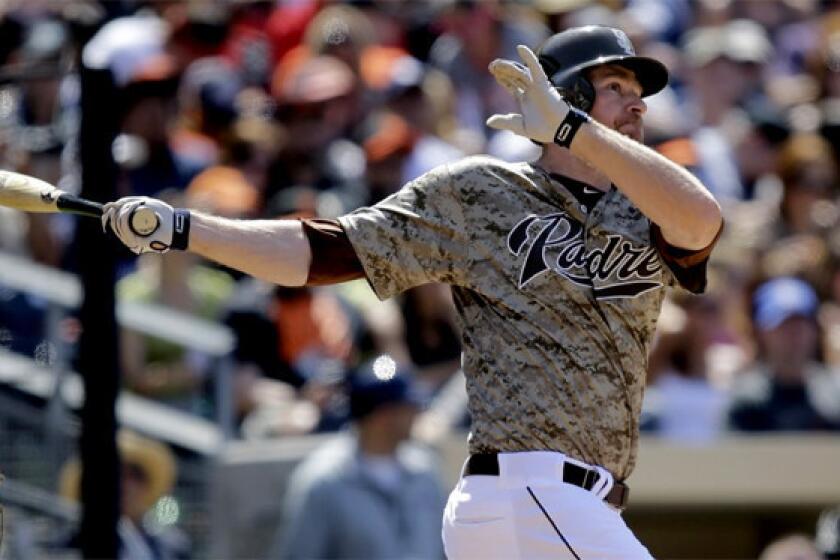 San Diego Padres third baseman Chase Headley is batting .276 with three home runs in 16 games this season.