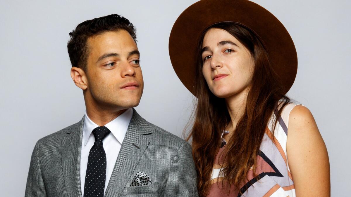 Actor Rami Malek and director Sarah Adina Smith, from "Buster's Mal Heart," at the Toronto International Film Festival in September.