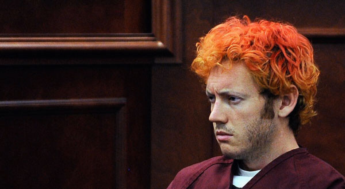 In this file photo, James Holmes makes his first court appearance at the Arapahoe County in Centennial, Colorado.
