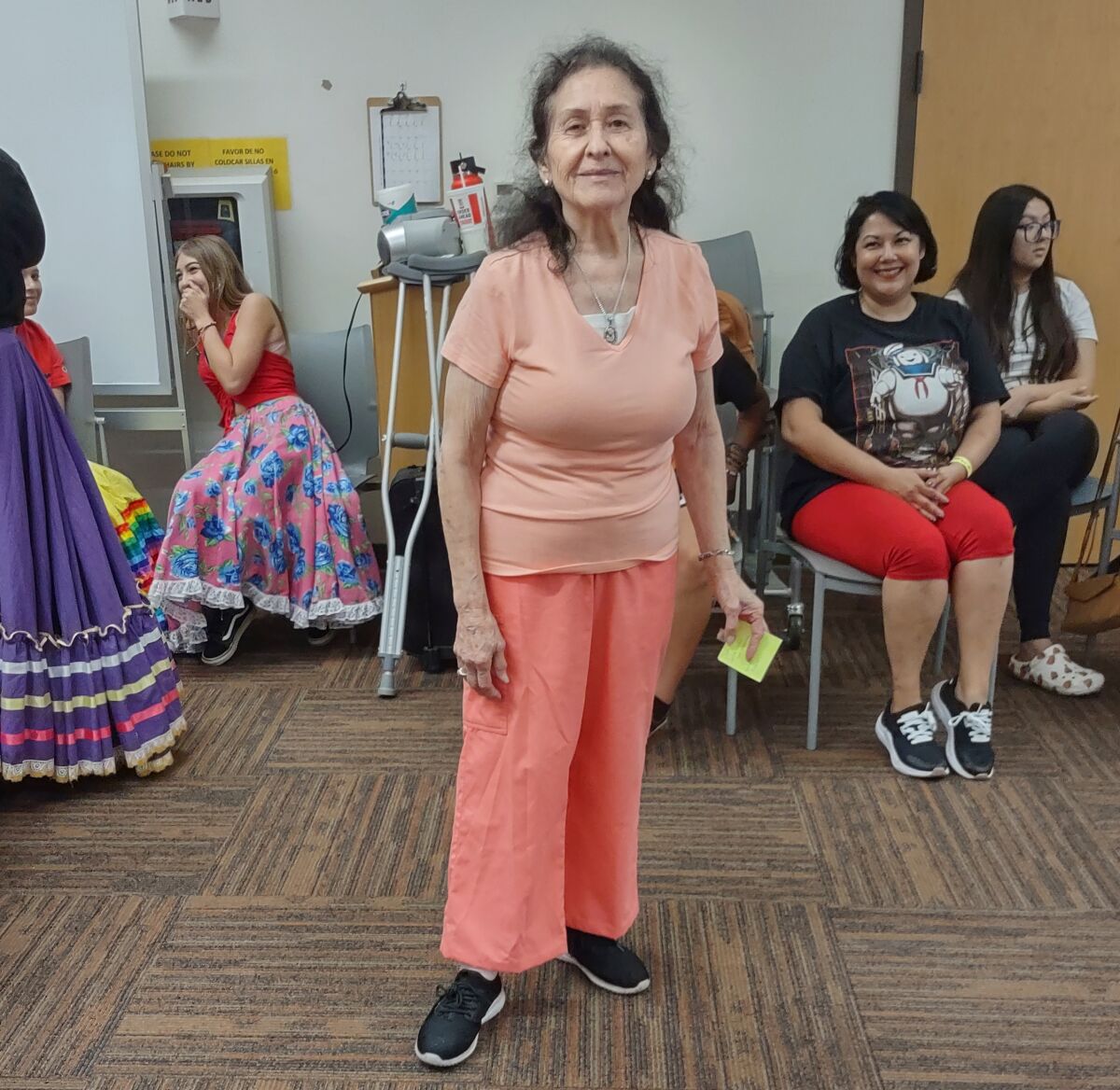 Aida Perez teaches free folk ballet classes and sews skirts for some of her students.