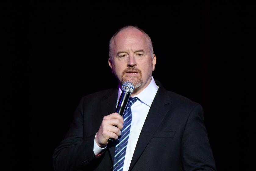 Louis C.K. performs in New York on Tuesday. C.K. told Conan O'Brien he'd vote for Hillary Clinton "over anybody."