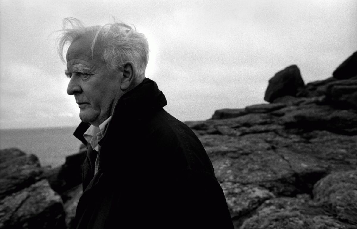 John Le Carre in Cornwall, Great Britain, 2003. The preeminent author of Cold War spy novels died Dec. 12.