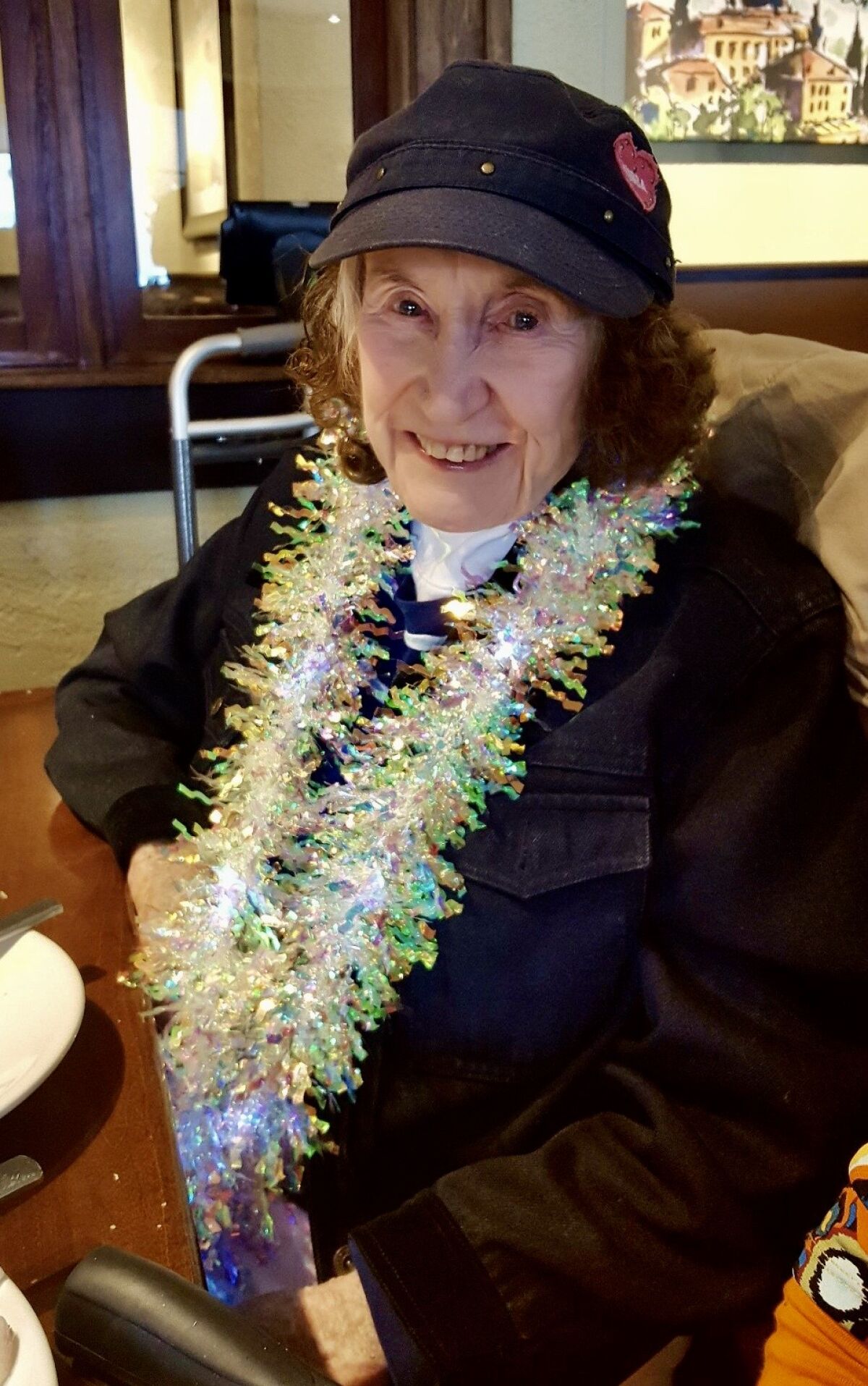 Ruby Minder on her 99th birthday in 2019.