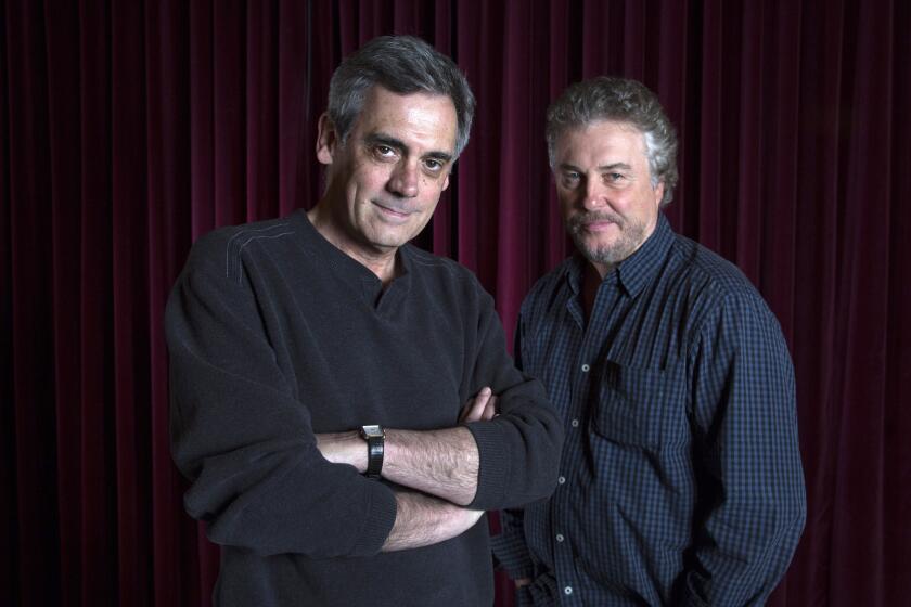 "Slowgirl" director Randall Arney, left, and lead actor William Petersen are now working together in L.A. on the two-actor play by Greg Pierce.