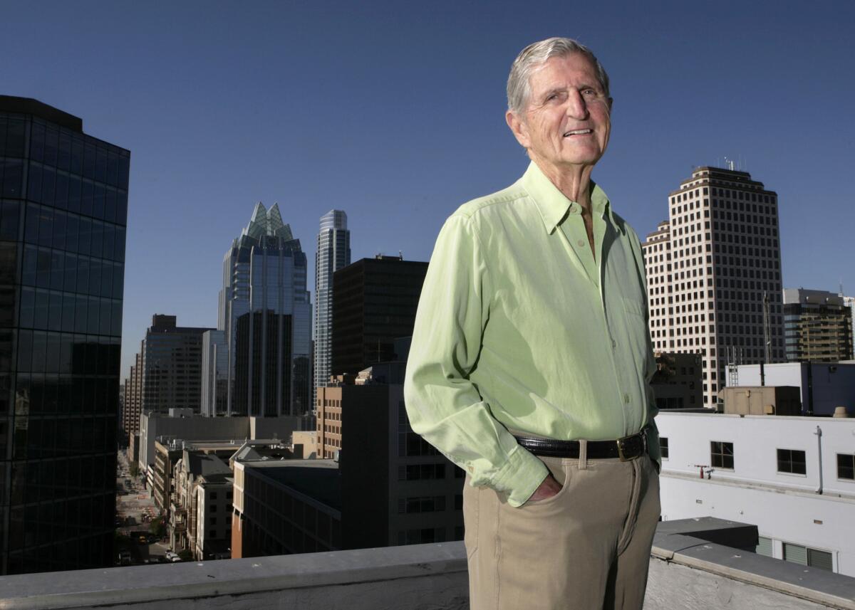 Attorney Harry M. Whittington on the roof of his office building in Austin, Texas, in 2010.