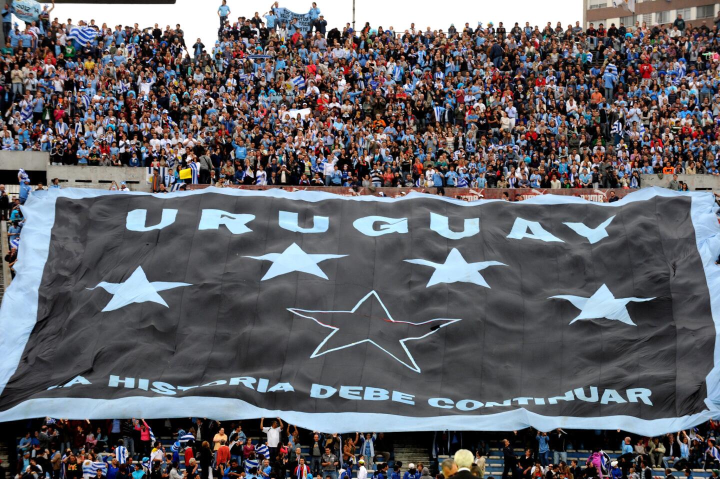 Uruguay versus Jordan in Montevideo in November, 2013