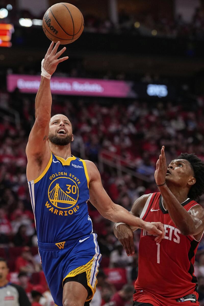 As estrelas de Gersen são guardiões para manter os foguetes de Stephen Curry Drick Houston na maçã.