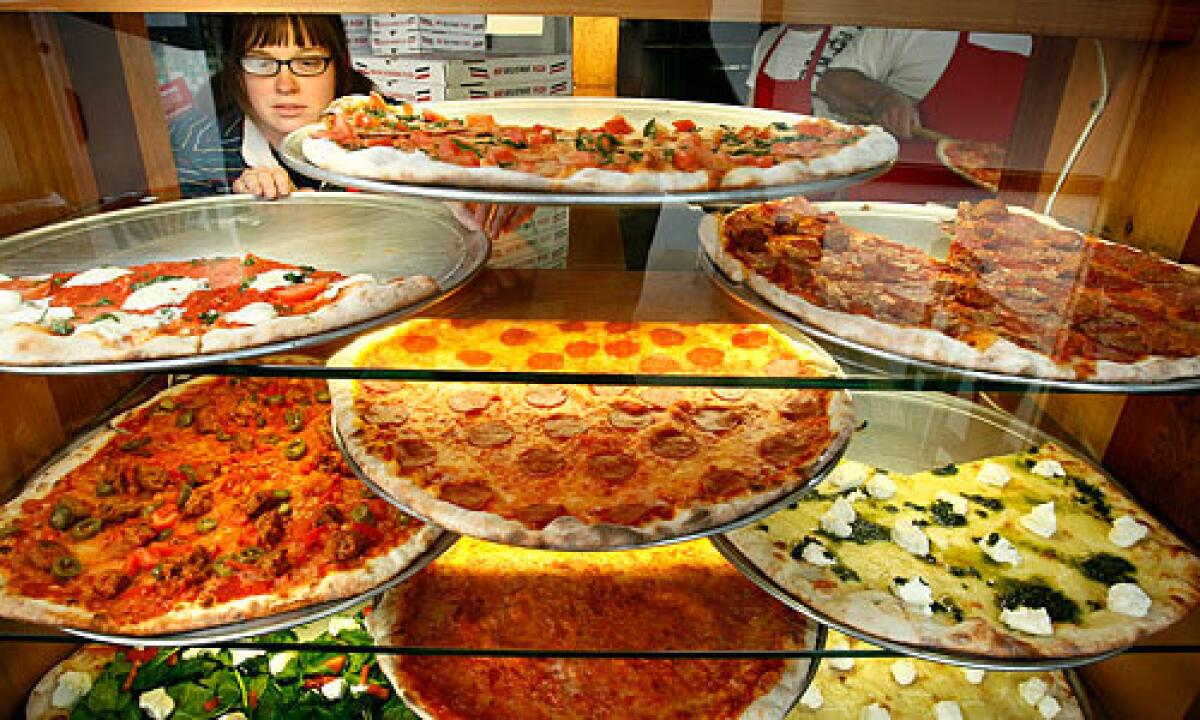 ON DISPLAY: Plenty to choose from at Vito's Pizza.