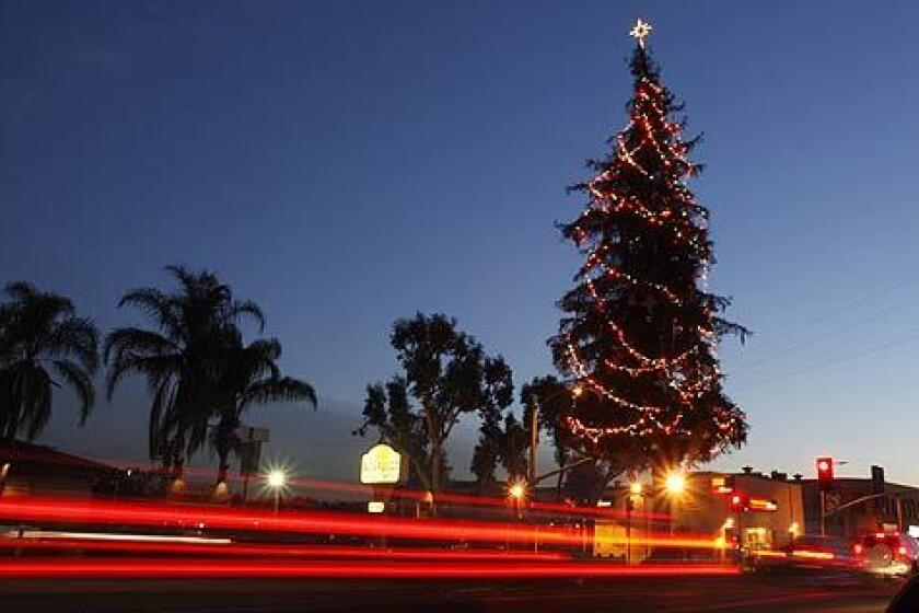 Atwater Village pulled out all the stops last week at its annual unveiling of the lights and decorations adorning the giant redwood tree that towers over the neighborhood's main drag, Glendale Boulevard.