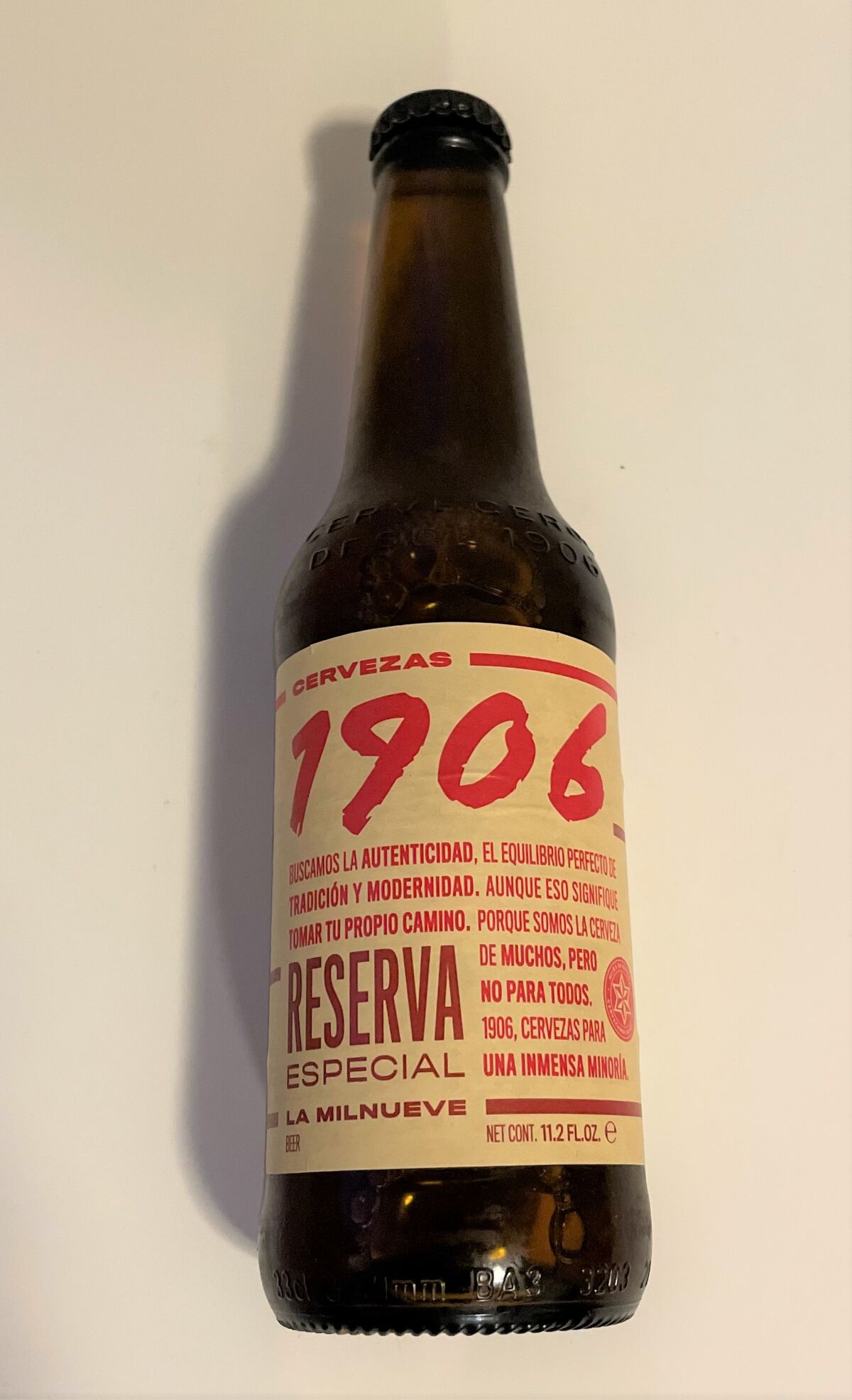 Cerveza Española 1906 Reservas Especial.
