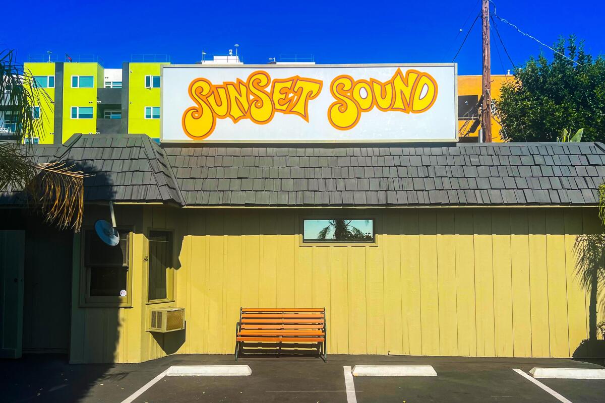 A view of Sunset Sound recording studios.