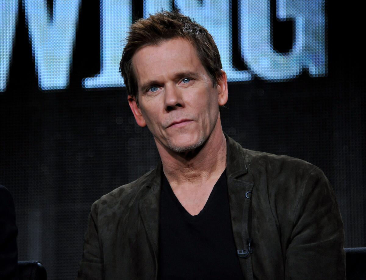 Kevin Bacon during the panel for "The Following" at Fox's presentation during the Television Critics Assn. press tour.