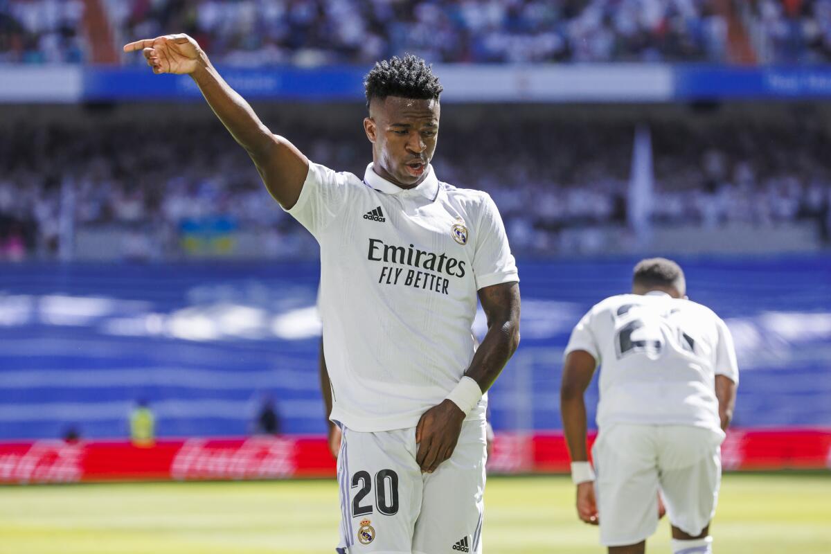 El brasileño Vinícius Júnior, del Real Madrid, 