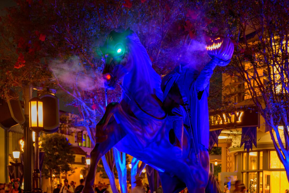 The Disneyland Resort has gradually embraced Halloween imagery.