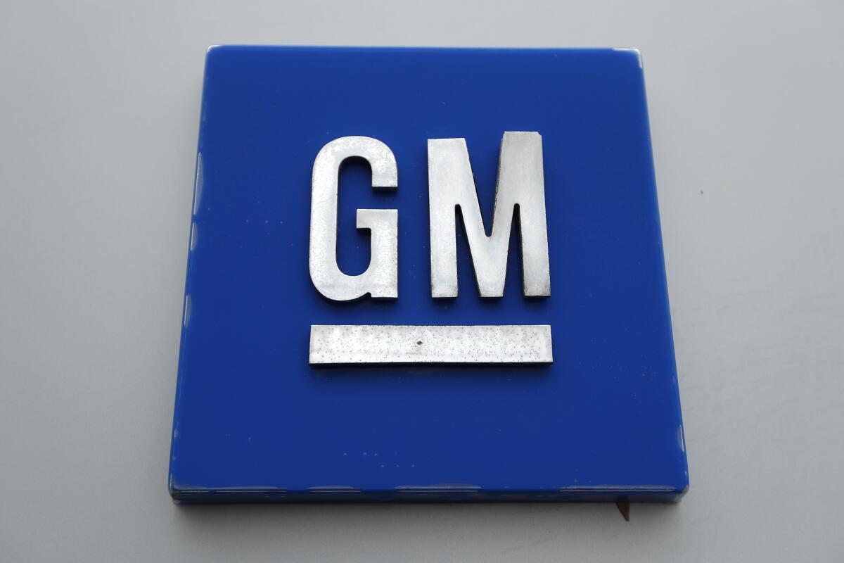 A General Motors logo is displayed 
