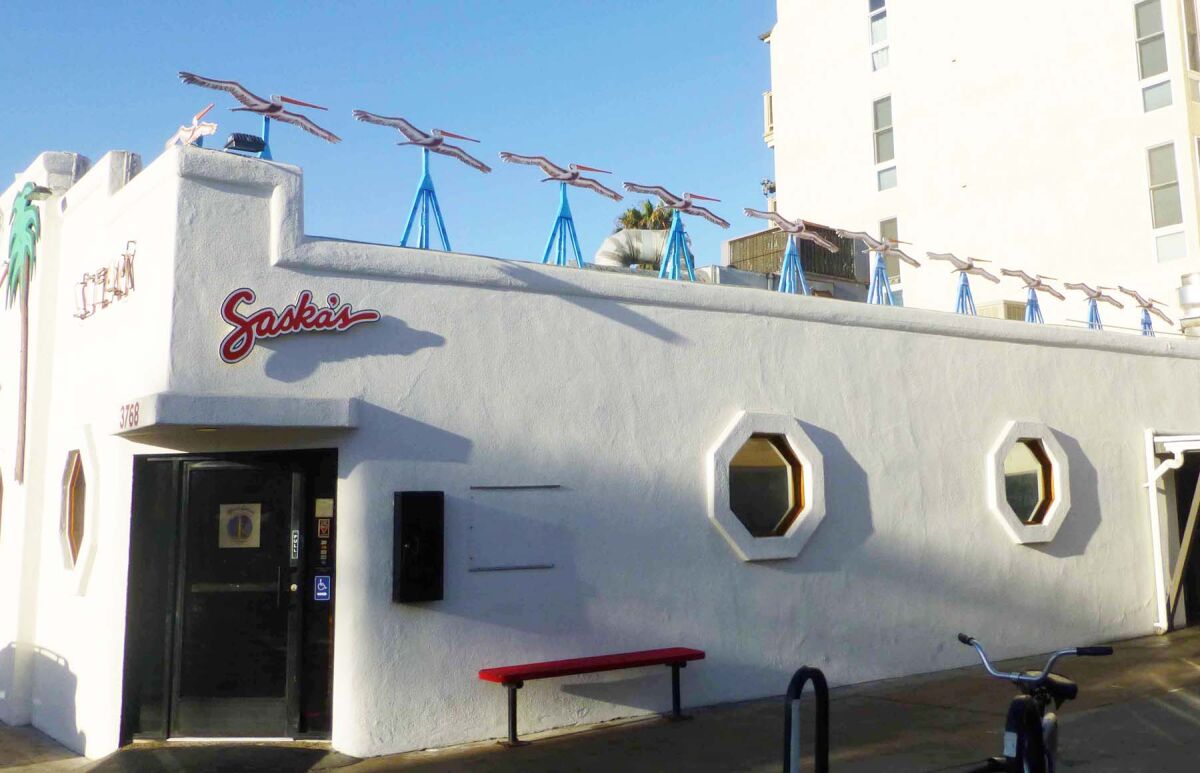 Barry Keller was commissioned to create a dozen plywoodensis pelicans for the former Saska's restaurant in Mission Beach.
