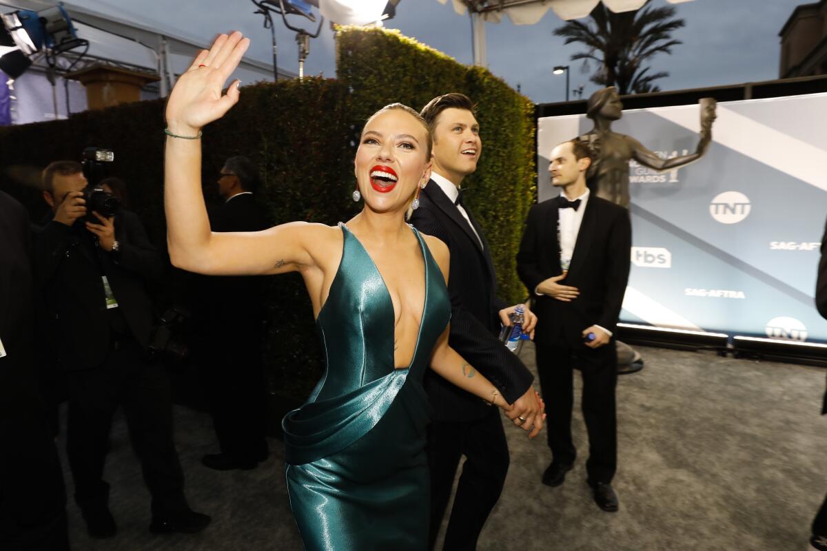Scarlett Johansson llegando al Screen Actors Guild Awards en Los Ángeles.