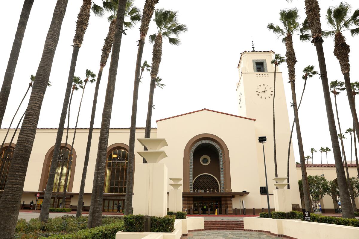 The front entrance to Union Station.