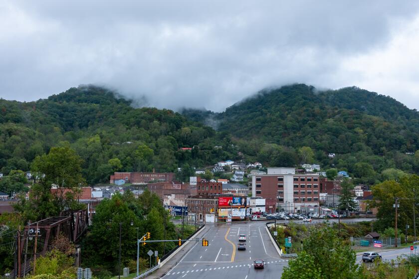 LOGAN COUNTY, WEST VIRGINIA OCTOBER 1, 2024 - Downtown Logan, West Virginia. Logan is the county seat of Logan County. Like many small southern West Virginia towns, it once was a booming center of economic activity because of the coal, timber, and railroad industry. (Roger May / For The Times)