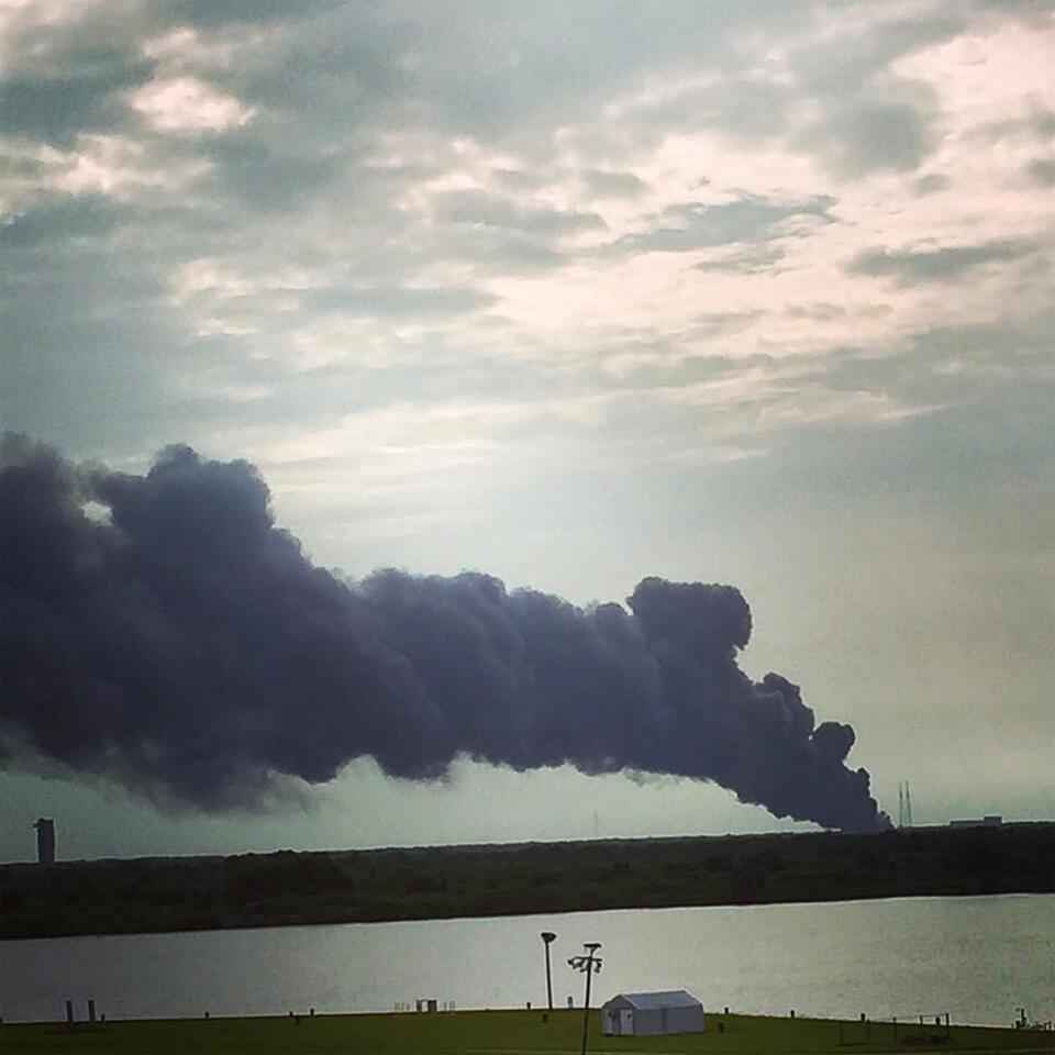 SpaceX Falcon 9 rocket explodes during test firing