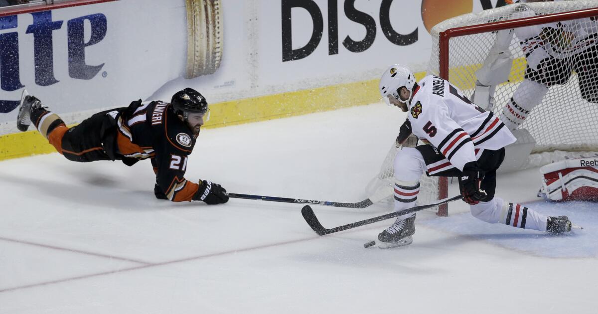 Ducks waste no time in turning focus to the Blackhawks - Los Angeles Times