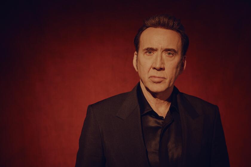New York City, NY - May 13, 2026: Nicolas Cage of Prime Video's "Spider-Noir" in New York City, NY on May 13, 2026. (David Urbanke / For The Times)