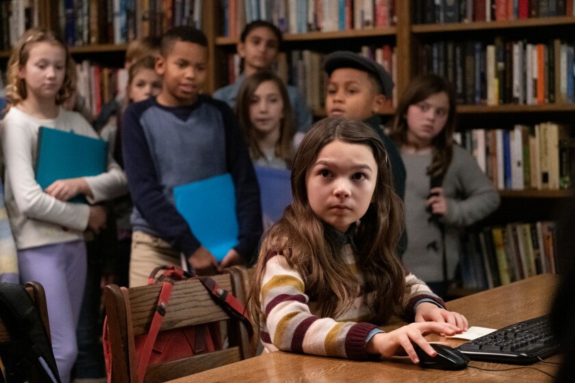 “The Florida Project” breakout Brooklynn Prince plays tenacious young journalist Hilde Lisko in “Home Before Dark.”