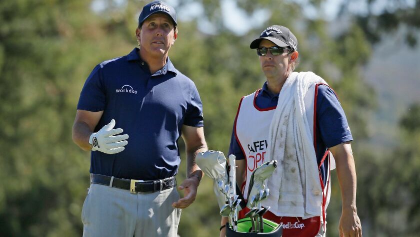 Team Mickelson Debuts At Torrey With Tim On Phil S Bag The San Diego Union Tribune